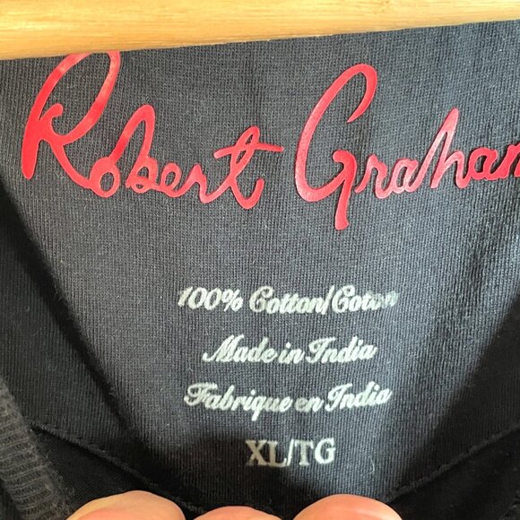 Robert Graham Graphic T-Shirt Men's XL Bullhead Black Classic Fit 100% Cotton - Picture 4 of 7
